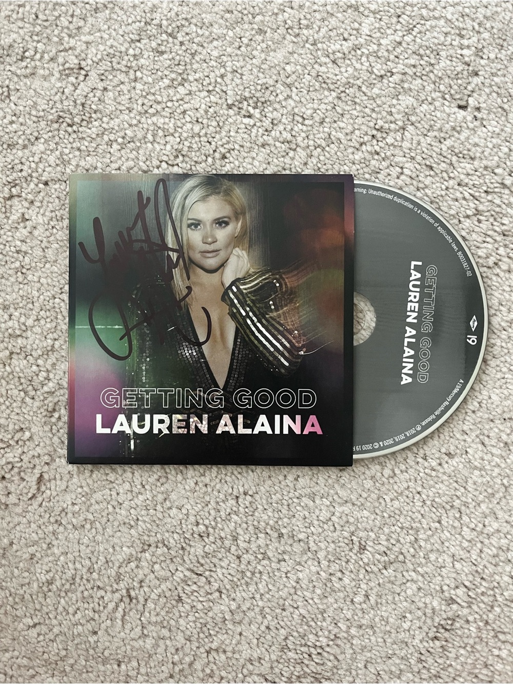 Authentic Lauren Alaina Getting Good Signed CD
